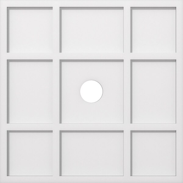 Ekena Millwork Rubik Architectural Grade PVC Contemporary Ceiling Medallion, 24"OD x 3"ID x 8 1/4"C x 1"P CMP24RK-03000 - main
